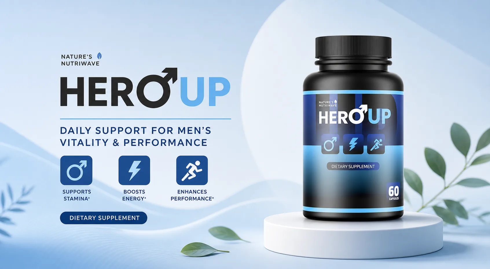 HeroUp: Nine-Ingredient Male Vitality & Performance Formula