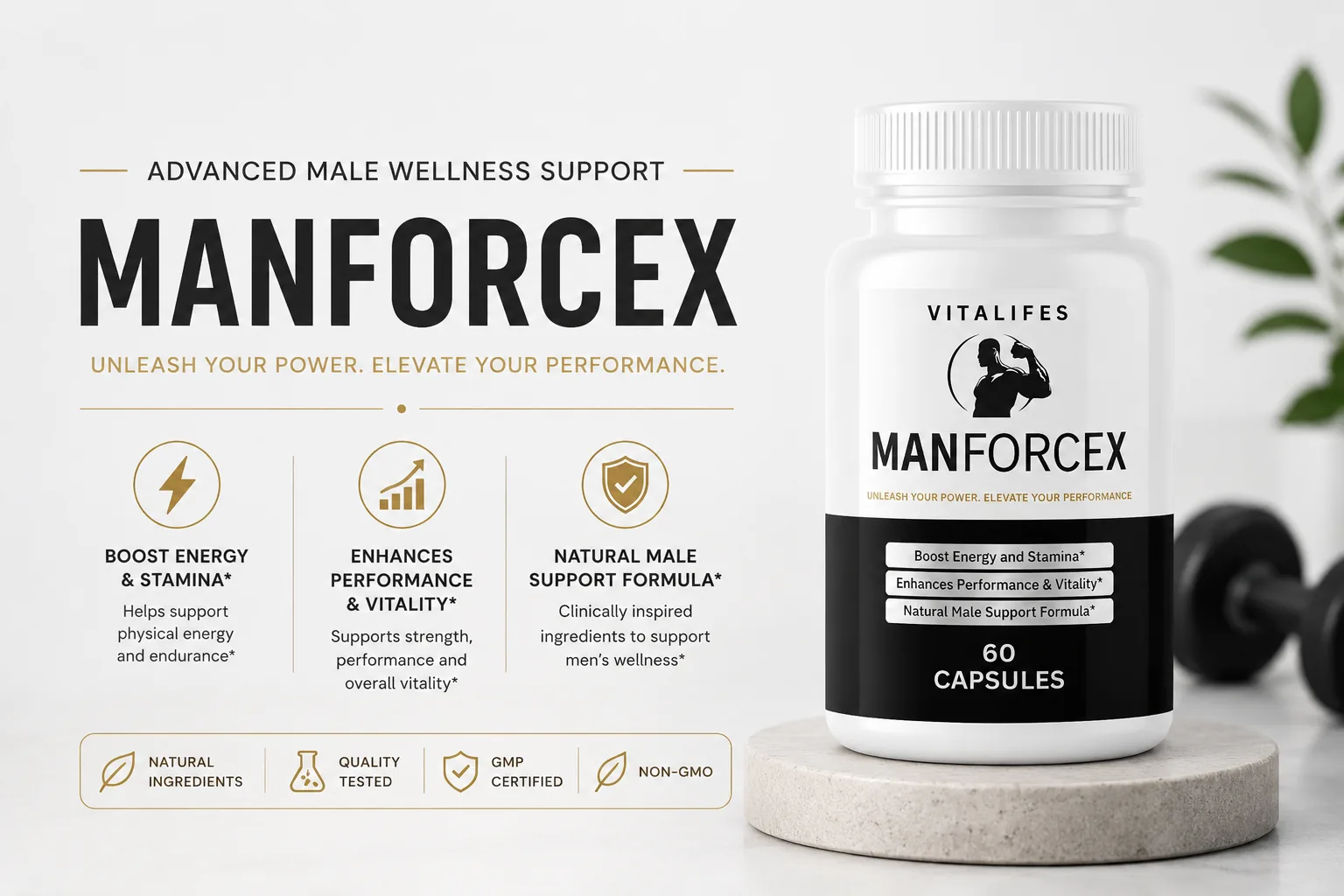 ManForceX: Six-Mechanism Testosterone & Vitality Support